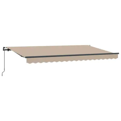 vidaXL Retraktilna tenda Bež 400 x 200 cm blago