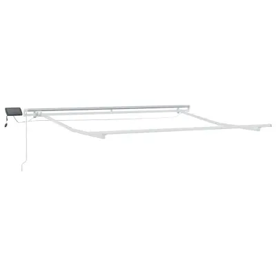 vidaXL Okvir tende z LED lučmi Bela 350 x 250 cm Aluminij