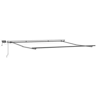 vidaXL Okvir tende z LED lučmi Antracit 500 × 350 cm Aluminij