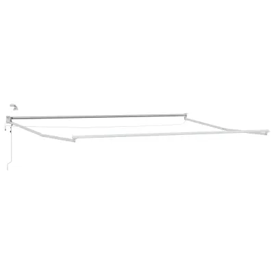 vidaXL Električni zložljivi okvir tende Bela 4 × 3 m Aluminij