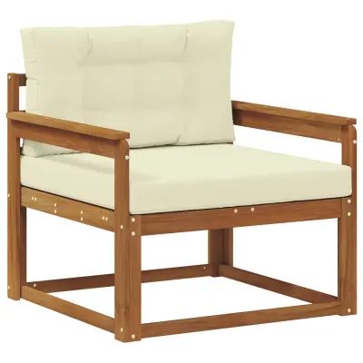 vidaXL Srednji zunanji kavč Masiven les akacije Naravna