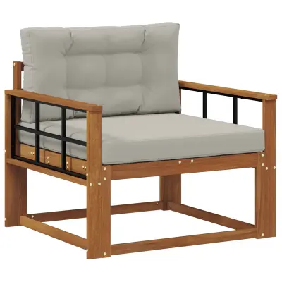 vidaXL Srednji zunanji kavč Masiven les akacije Naravna