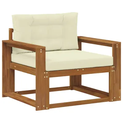 vidaXL Srednji zunanji kavč Masiven les akacije Naravna