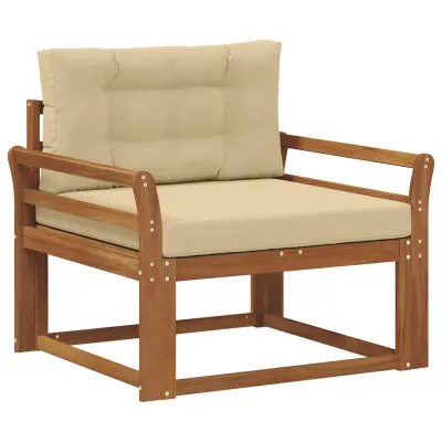 vidaXL Srednji zunanji kavč Masiven les akacije Naravna