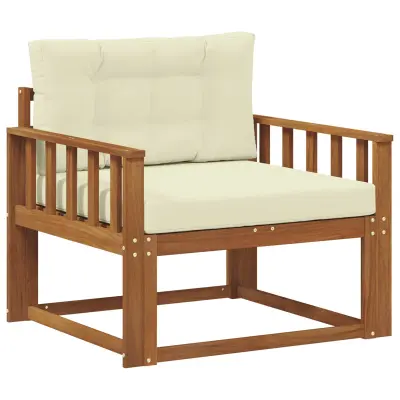 vidaXL Srednji zunanji kavč Masiven les akacije Naravna