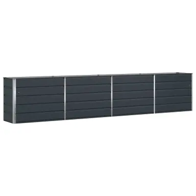 vidaXL Cvetlično korito Antracit 385 x 50 x 75 cm Cinkana jeklena