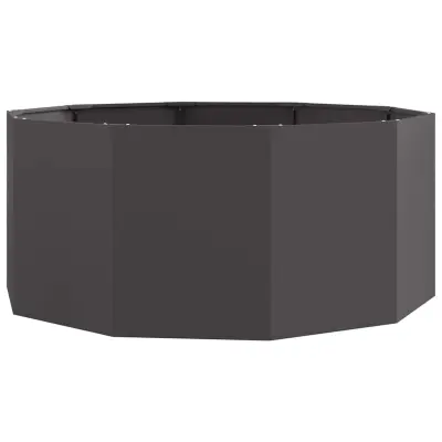 vidaXL Cvetlično korito Črna 120 x 120 x 50 cm Jeklo