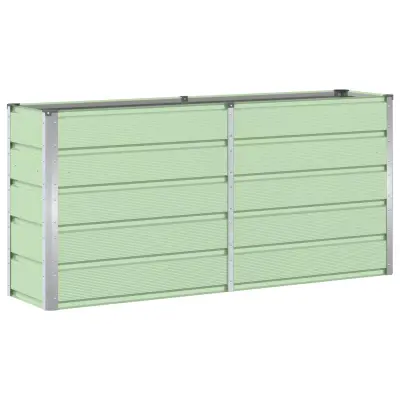 vidaXL Cvetlično korito Zelena 160 x 40 x 75 cm Jeklo