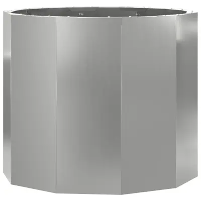 vidaXL Cvetlično korito srebrna 60 x 60 x 50 cm Cinkana jeklena