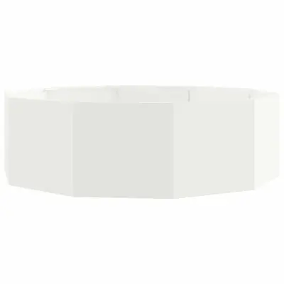 vidaXL Cvetlično korito Bela 120 x 120 x 35 cm Jeklo