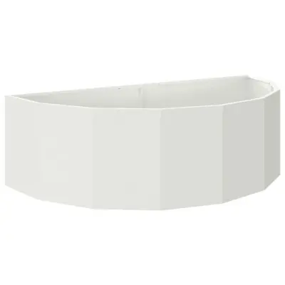 vidaXL Cvetlično korito Bela 120 x 60 x 35 cm Jeklo