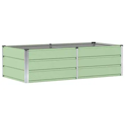 vidaXL Cvetlično korito Zelena 160 x 80 x 45 cm Jeklo