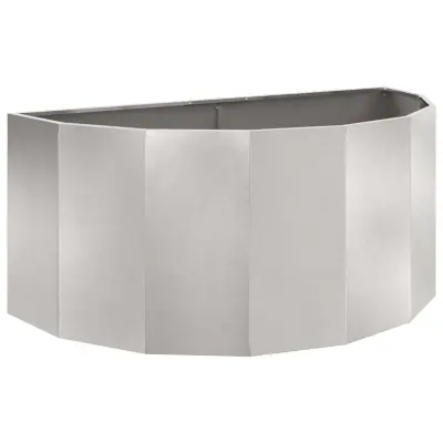 vidaXL Cvetlično korito srebrna 120 x 60 x 50 cm Nerjaveče jeklo
