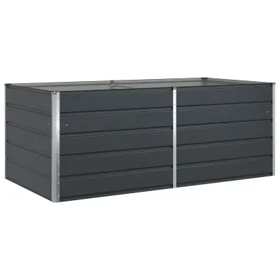 vidaXL Cvetlično korito Antracit 195 x 100 x 75 cm Cinkana jeklena