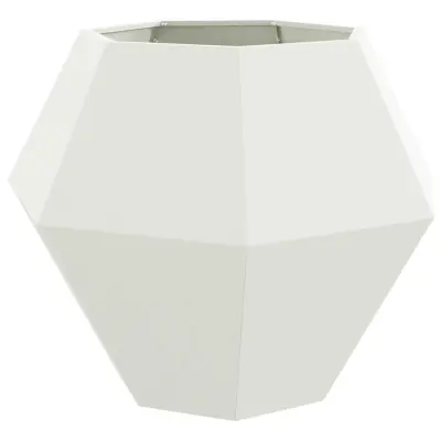 vidaXL Cvetlično korito Bela 100 x 100 x 80 cm Jeklo