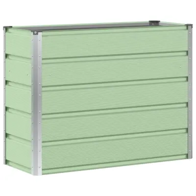 vidaXL Cvetlično korito Zelena 100 x 40 x 75 cm Jeklo