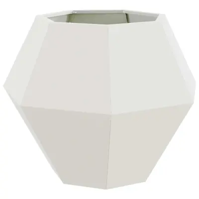 vidaXL Cvetlično korito Bela 75 x 75 x 60 cm Jeklo