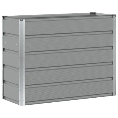 vidaXL Cvetlično korito Svetlo siva 100 x 40 x 75 cm Jeklo