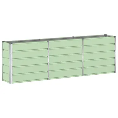 vidaXL Cvetlično korito Zelena 240 x 40 x 75 cm Jeklo