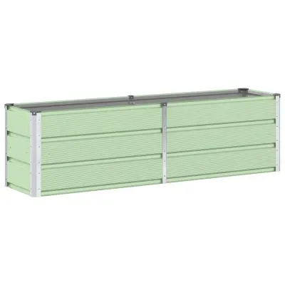 vidaXL Cvetlično korito Zelena 160 x 40 x 45 cm Jeklo