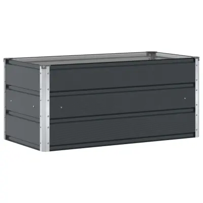 vidaXL Cvetlično korito Antracit 100 x 50 x 45 cm Cinkana jeklena