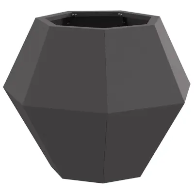 vidaXL Cvetlično korito Črna 50 x 50 x 40 cm Jeklo