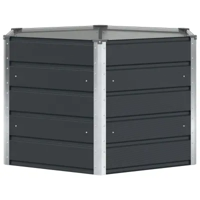 vidaXL Cvetlično korito Antracit 129 x 129 x 75 cm Jeklo