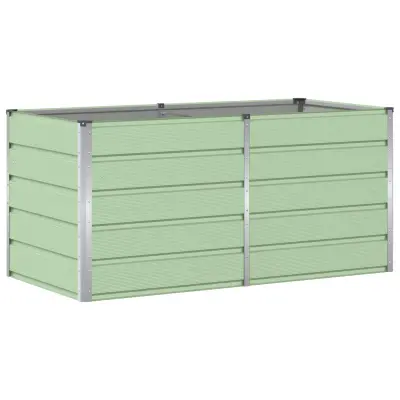 vidaXL Cvetlično korito Zelena 160 x 80 x 75 cm Jeklo