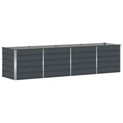 vidaXL Cvetlično korito Antracit 320 x 80 x 75 cm Jeklo