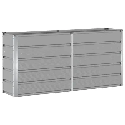 vidaXL Cvetlično korito Svetlo siva 160 x 40 x 75 cm Jeklo