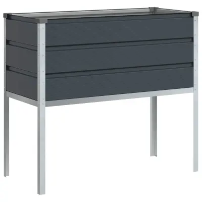vidaXL Cvetlično korito Antracit 100 x 45 x 90 cm Cinkana jeklena