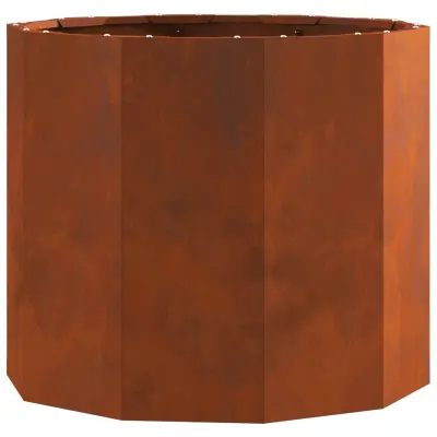 vidaXL Cvetlično korito Rjav 60 x 60 x 50 cm Vremensko odporno jeklo