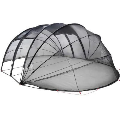 vidaXL Bazenski šotor dome Transparentno 640 x 432 x 205 cm