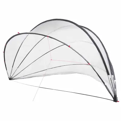 vidaXL Paviljon za bazen Transparentno 546 x 516 x 250 cm PVC