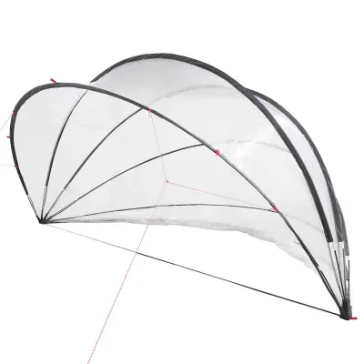 vidaXL Paviljon za bazen Transparentno 472 x 460 x 229 cm PVC