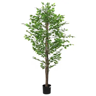 vidaXL Umetna rastlina Ficus 1260 listov 200 cm zelena
