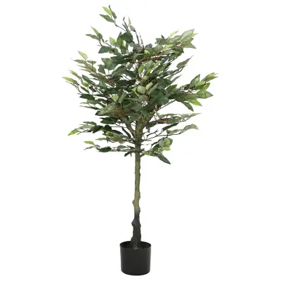 vidaXL Umetno drevo fikus 480 listov 130 cm zelena