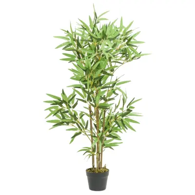 vidaXL Umetno bambusovo drevo 552 listov 120 cm zeleno