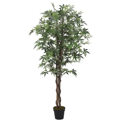 vidaXL Umetni javor 672 listov 180 cm zelen