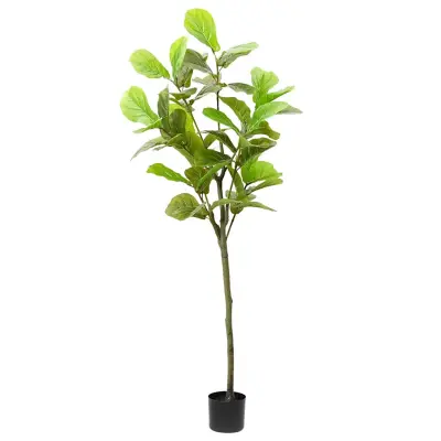 vidaXL Umetno drevo fikus 48 listov 165 cm zelena