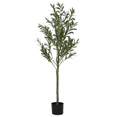 vidaXL Umetno oljčno drevo 450 listov 120 cm zelena