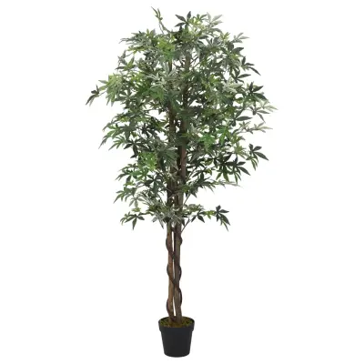 vidaXL Umetni javor 504 listov 150 cm zelen