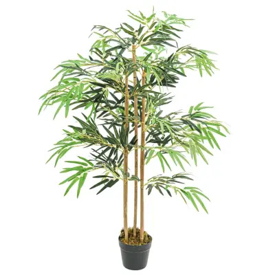 vidaXL Umetno bambusovo drevo 730 listov 120 cm zeleno