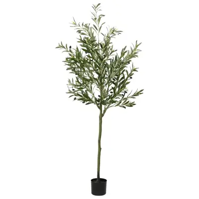 vidaXL Umetno oljčno drevo 700 listov 180 cm zelena