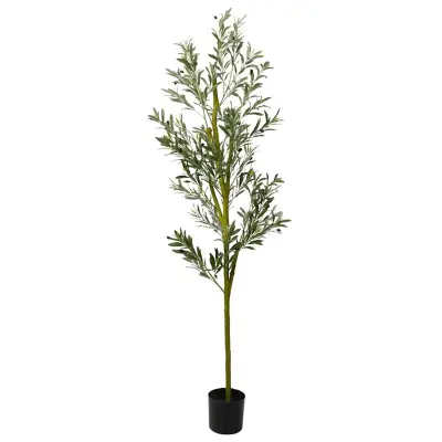 vidaXL Umetno oljčno drevo 800 listov 200 cm zelena
