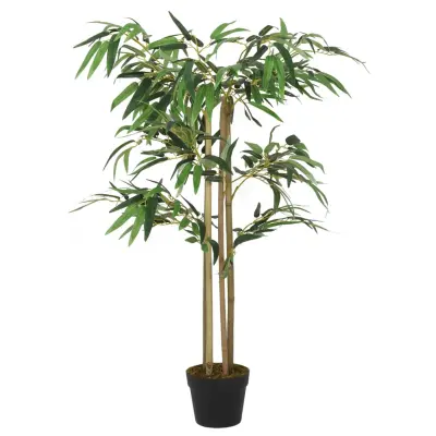 vidaXL Umetno bambusovo drevo 760 listov 120 cm zeleno