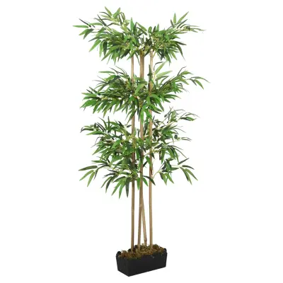 vidaXL Umetno bambusovo drevo 988 listov 150 cm zeleno