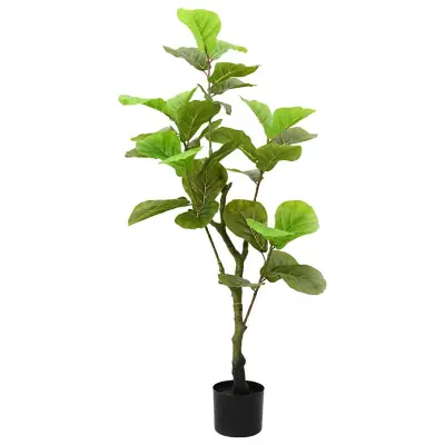 vidaXL Umetno drevo fikus 30 listov 125 cm zelena