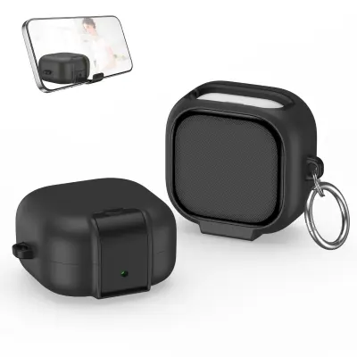 Silikonski zaščitni ovitek za Galaxy Buds4 - odporen na udarce, prah, pralnost. Združljiv s Samsung Galaxy Buds4 Black