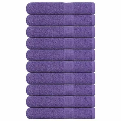 vidaXL Brisače FROGN 10 kosov vijolične 100x200 cm 360 g/m²